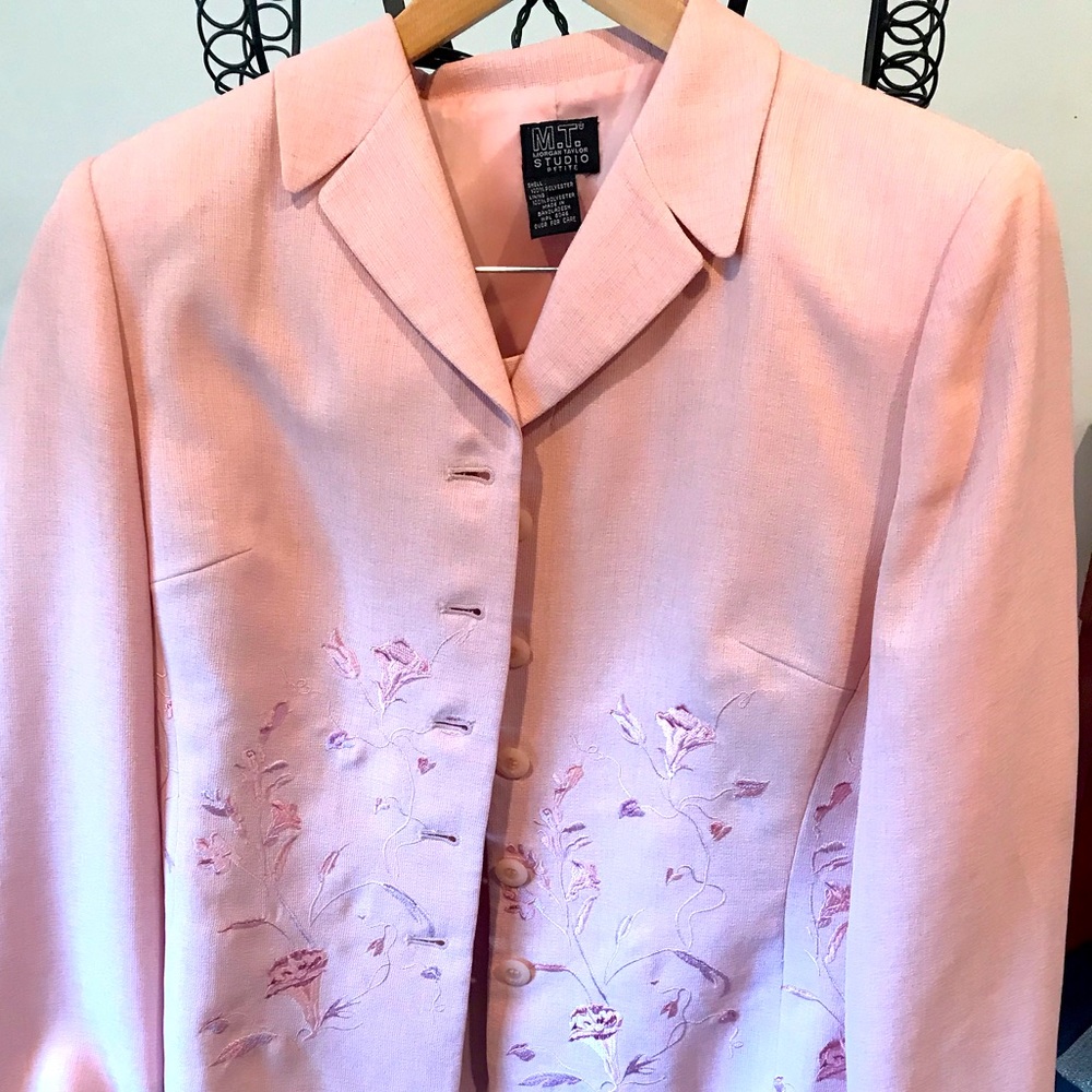 Morgan Taylor - vintage pink embroidered suit